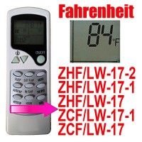 Replacement for AIR CON CELIERA HRRM Air Conditioner Remote Control Model Number: ZHF/LW-17-1 ZHF/LW-17 ZCF/LW-17-1 ZCF/LW-17 ZHF/LW-17-2 Works for AC model ACN13-18HPCCO ACN13-18HPCEV … - B06XY2BHTB